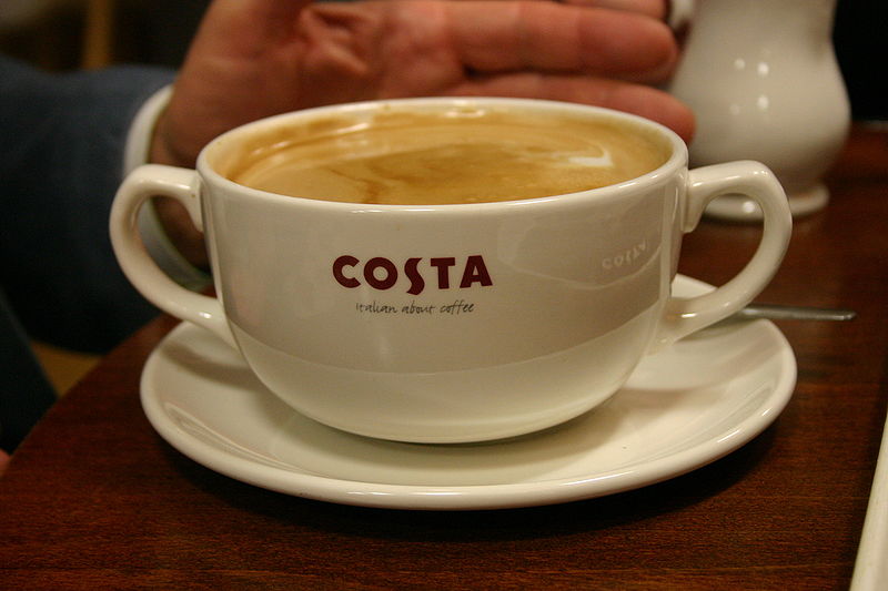 costa vegan drinks and coffees