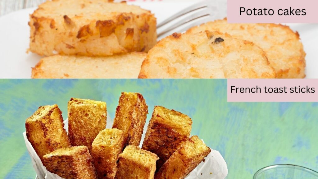 potato cake and french toast sticks as vegan option at arbys