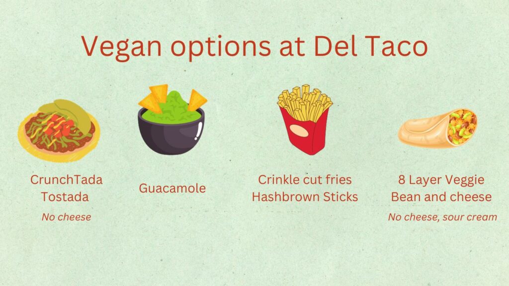 vegan options at del taco