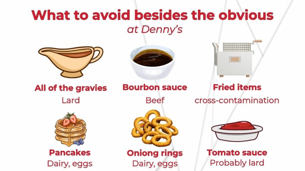 what should not to eat as vegan at dennys